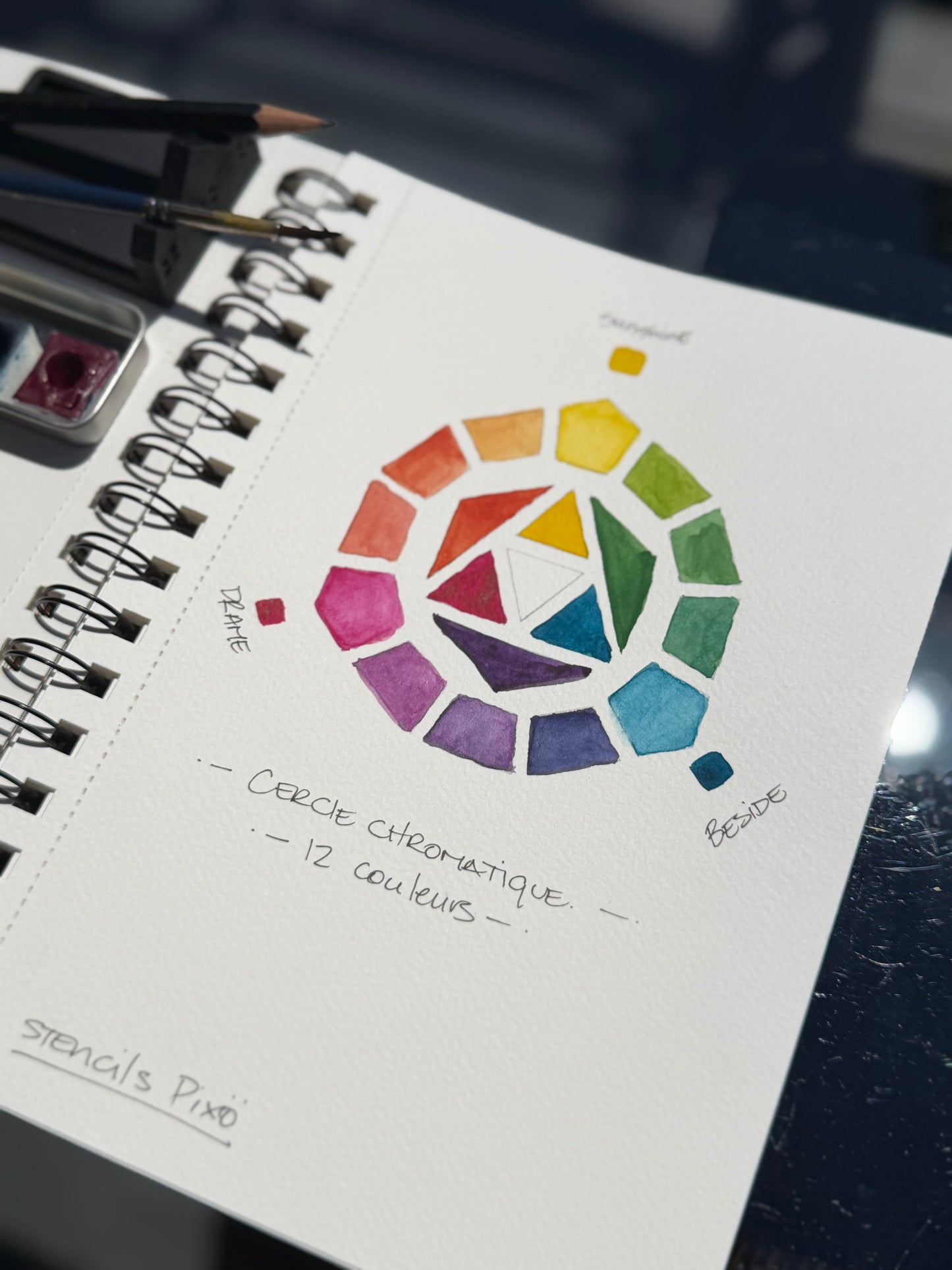 Pochoir Pixö - Cercle Chromatique